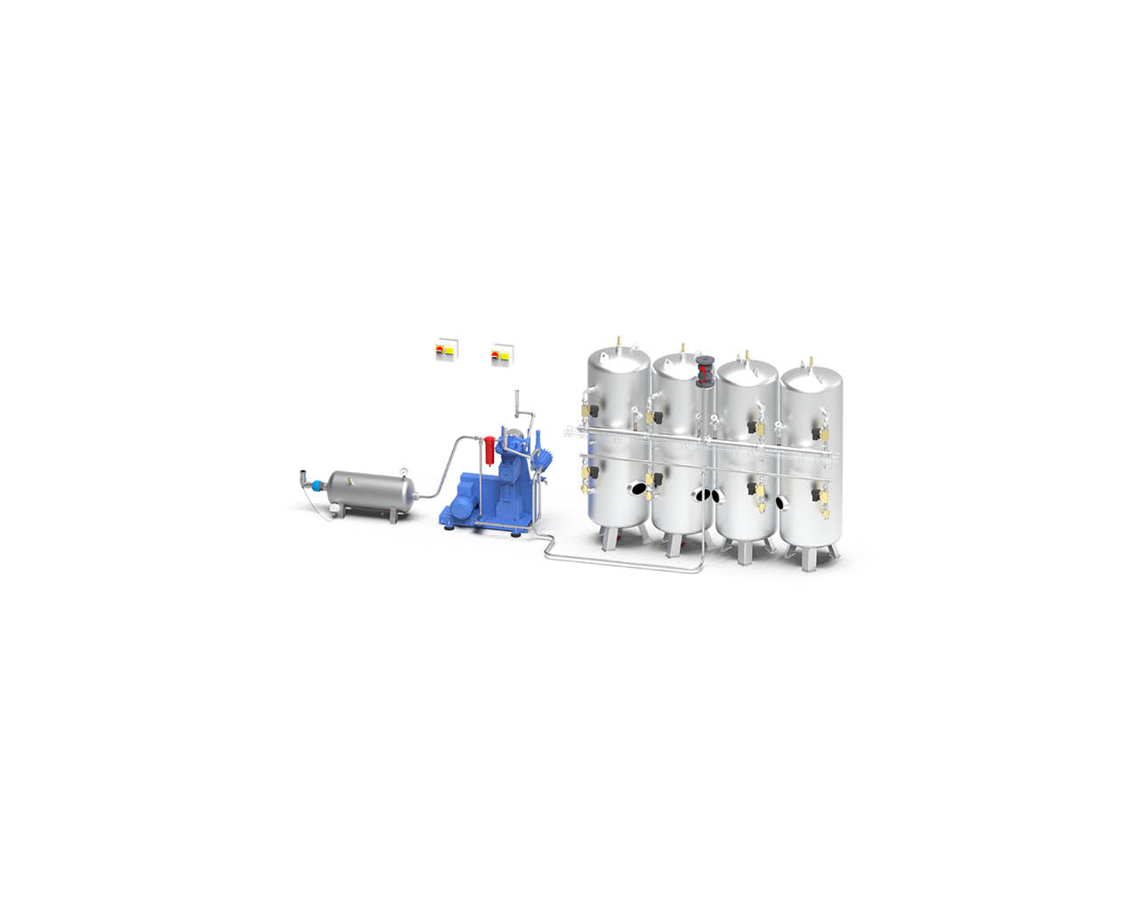 Active gas compression system