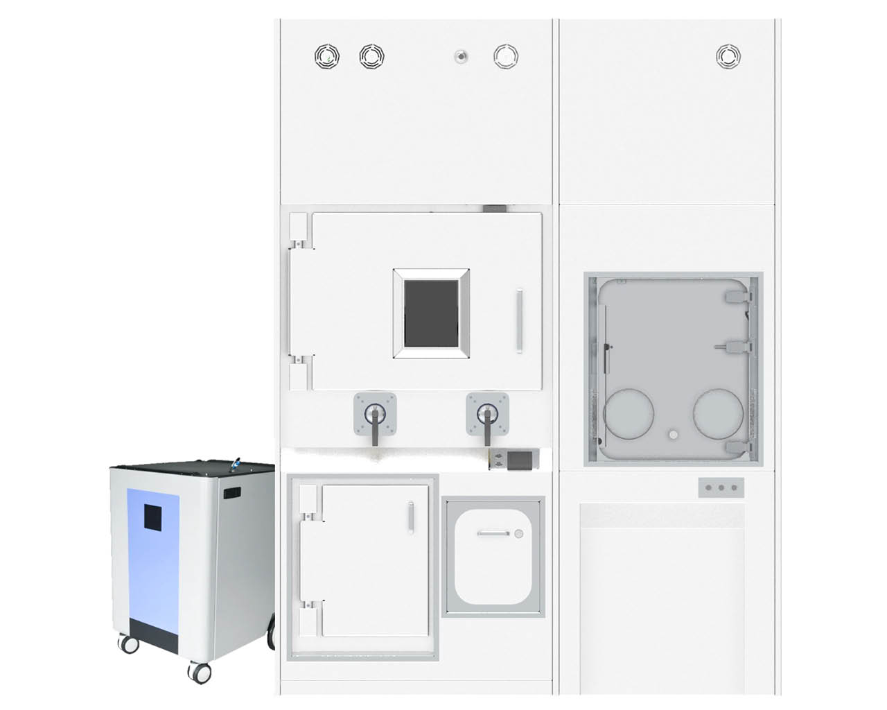 Automated hot cell decontamination with hydrogen peroxide vapor